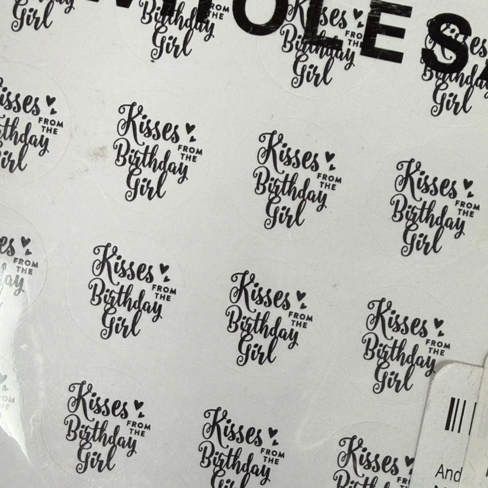 Sweet 16 Party Favor Stickers for Hershey Kisses round stickers 216 count new